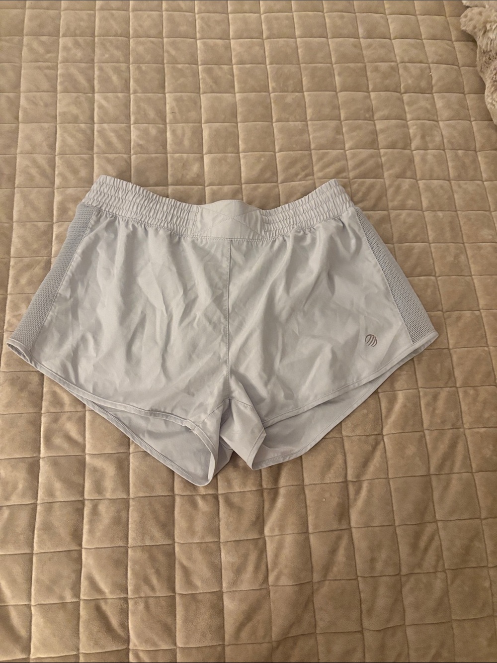 Light Gray Women’s Athletic Shorts - Breathable Running Shorts